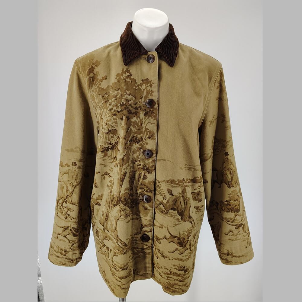 Vintage Lauren Ralph Lauren Fox Hunt Equestrian Chore Barn Jacket S